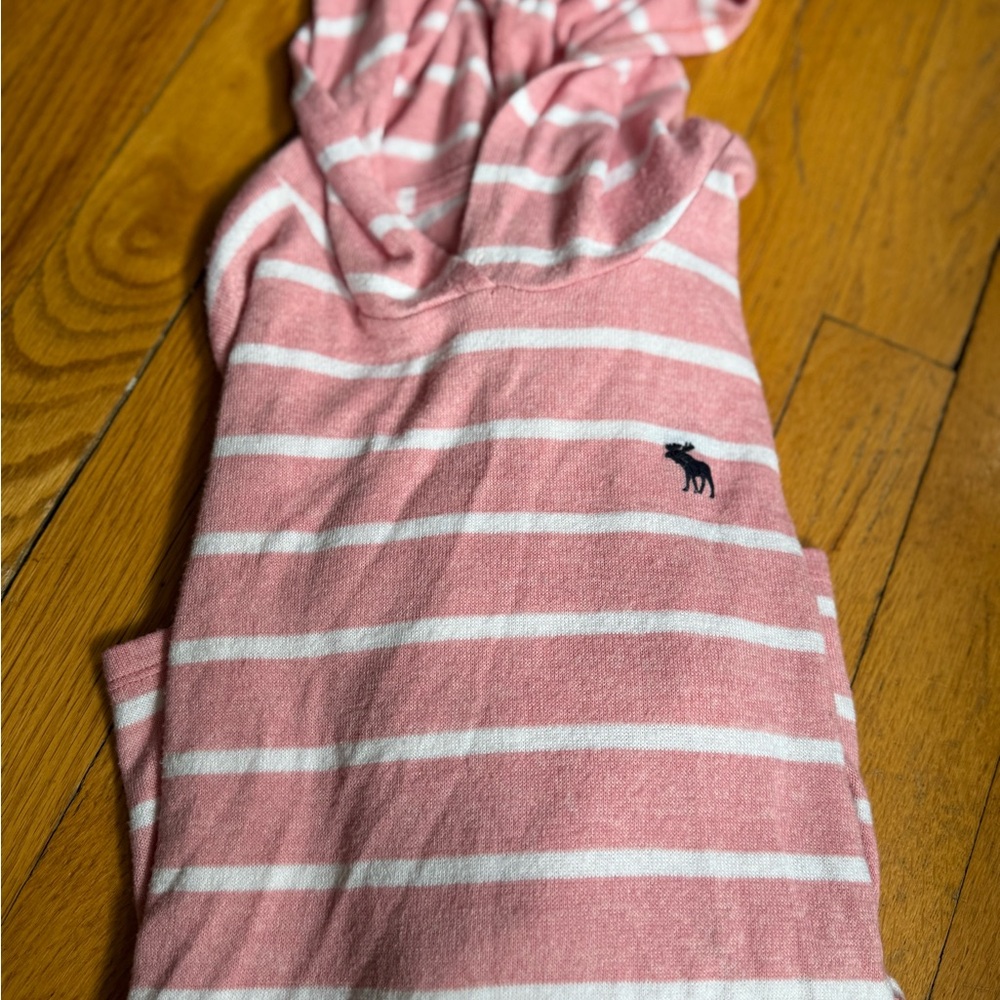 Pink and White Striped Top Abercrombie
